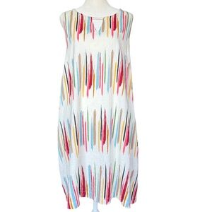 Louche Abstract‎ Brush 100% Cotton Sleeveless Dress Sz 10